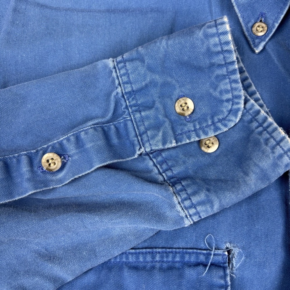 Vintage Wrangler Shirt Men's XL 16-34 X Long Tails Blue Button Up Work Western - Picture 4 of 13